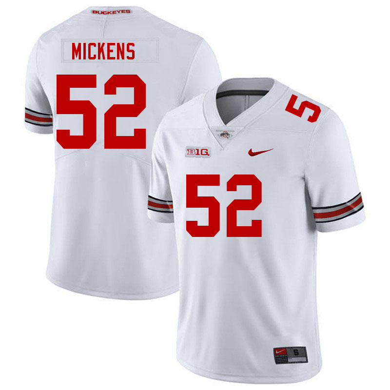 Men #52 Joshua Mickens Ohio State Buckeyes College Football Jerseys Stitched Sale-White